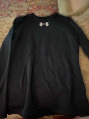 Under Armour Men’s Black Crewneck Sweater with White Logo